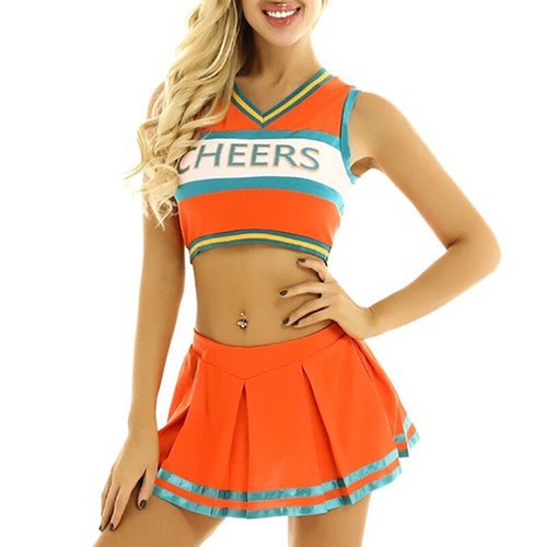Women My Hero Academia Cheerleaders Dress Uniform Cosplay Halloween Party Outfit - Picture 3 of 6