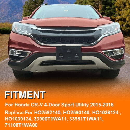 For Honda CRV CR-V 2015 2016 Fog Lights Lamps w/Bezels Covers+Switch/Wiring Kits - Picture 3 of 21