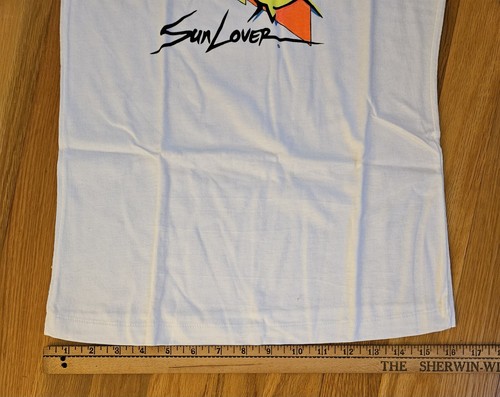 VINTAGE 1980's Sun Lover Shirt Neon - Picture 6 of 7