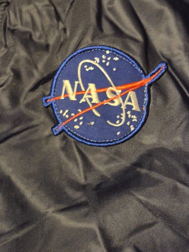 NASA Bomber Jacket Astronaut US Space Command Youth L Bravo Free Shipping - Picture 9 of 15