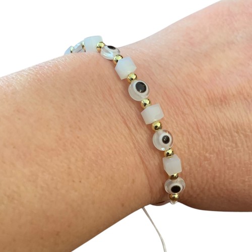 Handarbeit Schnur Böser Blick Armband Gold Perlen Glück Schutz Schmuck für Sie - Bild 30 von 43