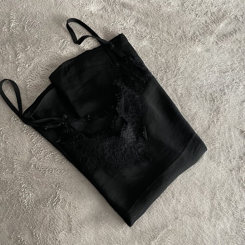 Nordstrom BP Black Camisole XS with Lace Neckline - Picture 4 of 9