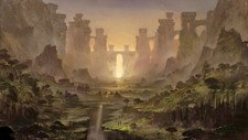 Landscape fantasy art city video games game Custom Gaming Mat Desk
