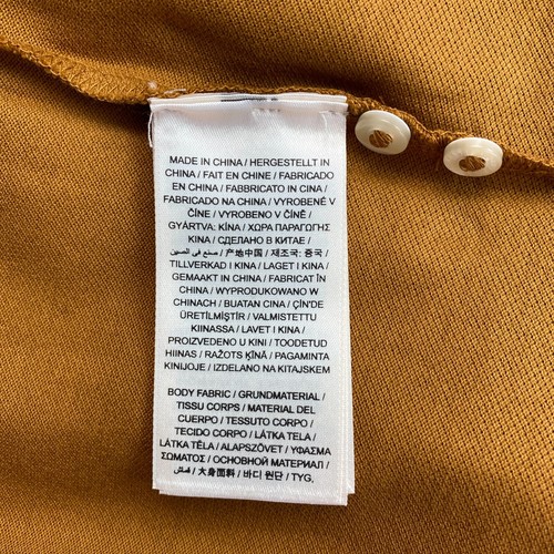 GANT Marrón Claro Delgado Escudo Manga Larga Polo Piqué Vestido TALLA XS - Imagen 6 de 12