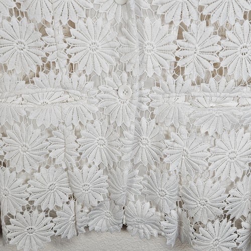 Berek Size S White Lace Floral Daisy Blazer Jacket See Through - Picture 5 of 10