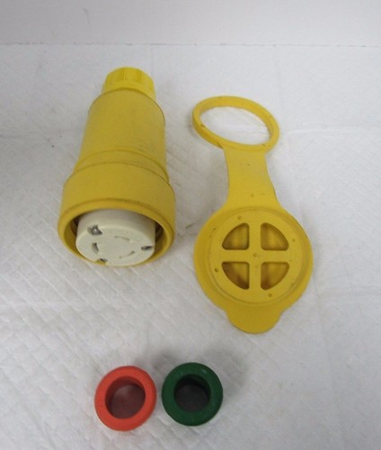 CONECTOR WOODHEAD 27W47-WATERTITA NEMA L5-20 20A 125V GOMA NEOTEX AMARILLO - Imagen 3 de 9