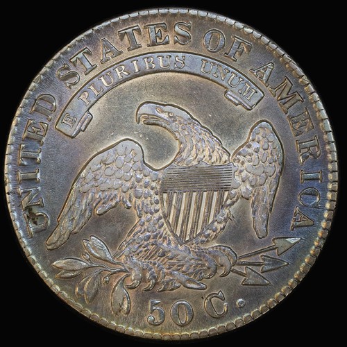1830 Capped Bust Half Dollar 90% Silver Philadelphia 50 Cent XF+/AU Nice Strike - Picture 2 of 2