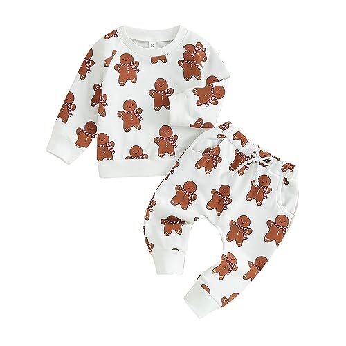 Bebé Niño Ropa de Otoño Niño Pequeño Traje de Halloween 6-12 Meses Blanco Oso Galleta - Imagen 1 de 5