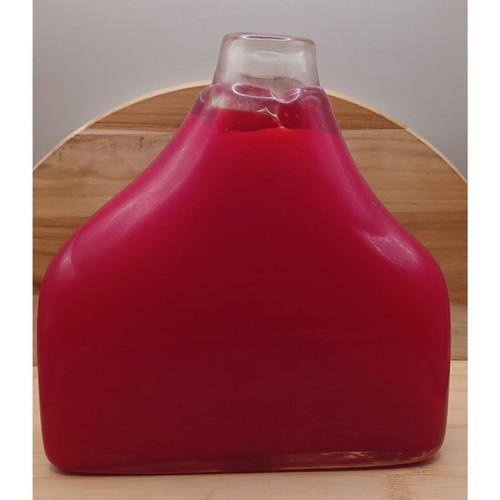 1960s Vintage ART GLASS Red Swedish Cased Glass Bottle Vase - MCM - Picture 3 of 14