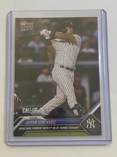  2023 Topps Now Baseball-Basiskarte #827 Jasson DOMINGUEZ - erste Stunde 