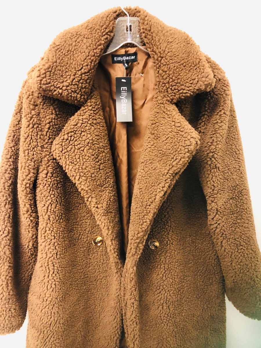Teddy top midi coat