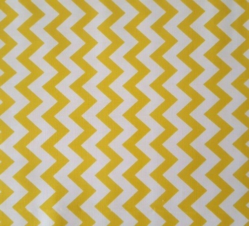 18" Chevron Chic Studio 8 Quilting Treasures Deep Yellow Gold and White - Picture 1 of 3