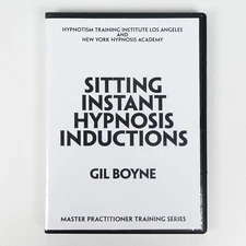 SITTING INSTANT HYPNOSIS INDUCTIONS DVD Gil Boyne Speed Hypnotism Hypnotherapy