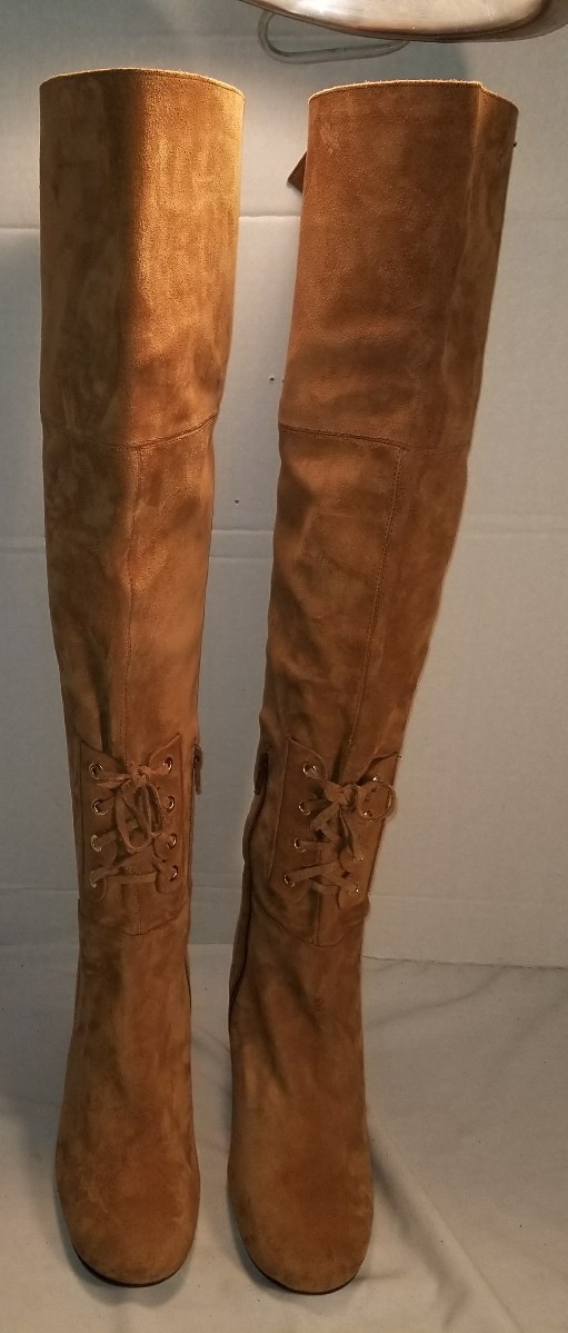 NEW ELYSESS OVER THE KNEE SUEDE LACE UP UP UP BOOTS WOMENS US 10 EUR 40 60de86 NEW ELYSESS OVER THE KNEE SUEDE LACE UP UP UP BOOTS WOMENS US 10 EUR 40 60de86