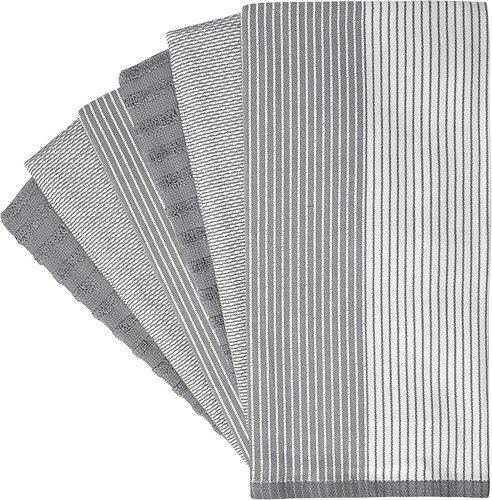Premium Kitchen,Hand Towels (20”X 28”, 6 Pack) Large Cotton, Dish, Flat & Terry - Picture 3 of 6