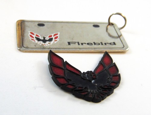 Portachiavi Targa Simulato Pontiac Firebird 1970 "Metallo Oro" - Foto 1 di 4