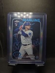 2024 Topps Chrome Jacob Amaya #92 Lightboard Logo SSP Rookie Card (RC) Marlins