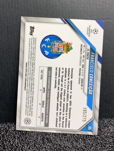 2021-22π₯ /275 Silver Diamonds Rookie #96 Francisco Conceicao Topps Chrome UCL - Picture 3 of 3