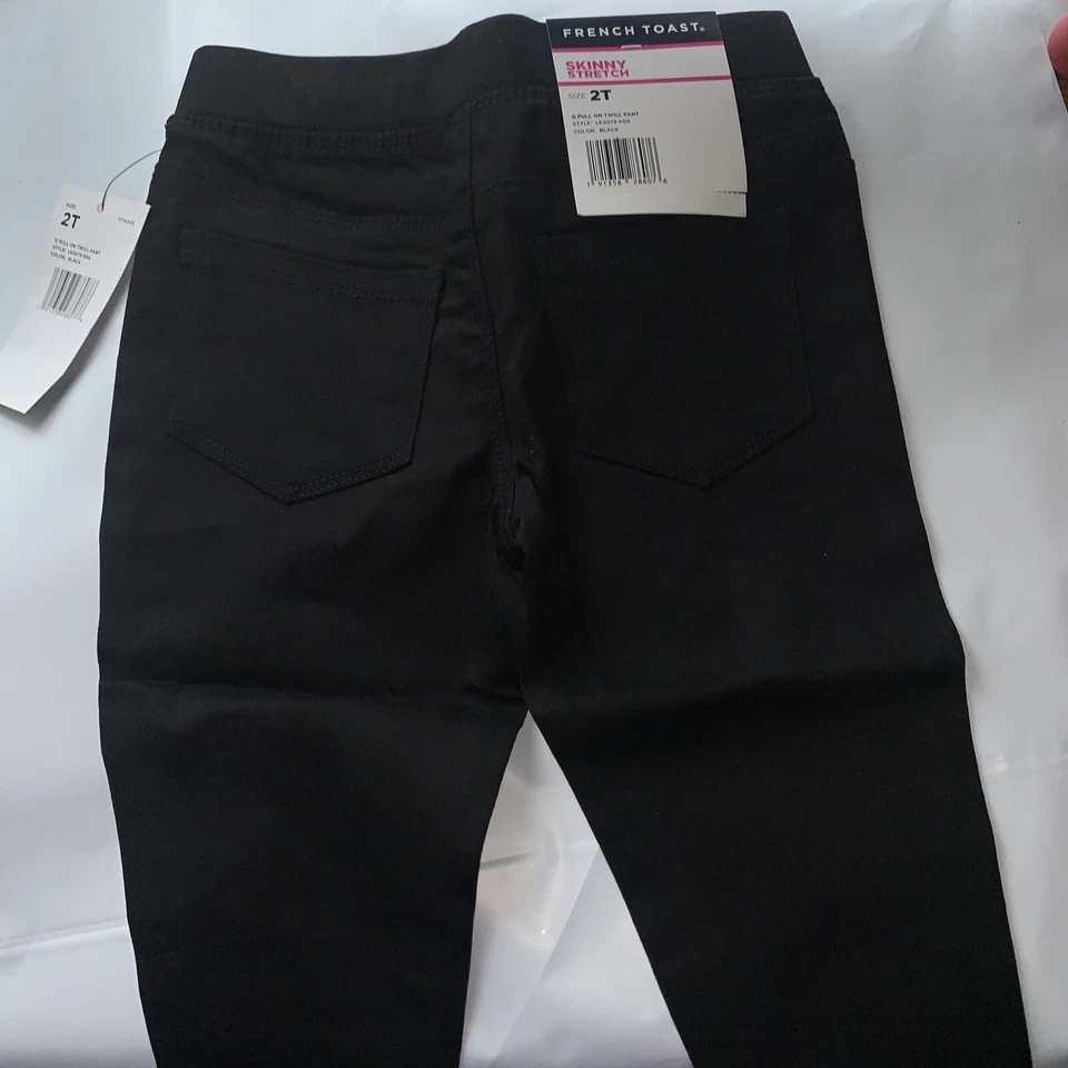 Pantalones de sarga French Toast Girls, negros, 2T Foto 4 de 4