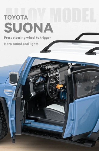 1:24 Scale FJ Cruiser Off Road SUV Alloy Diecast Model Car with Sound & Light - Picture 18 of 27