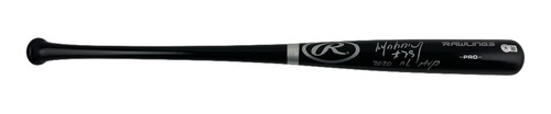 Jose Abreu Chicago White Sox Signed Autograph 2020 AL MVP Black Baseball Bat COA - Picture 2 of 2
