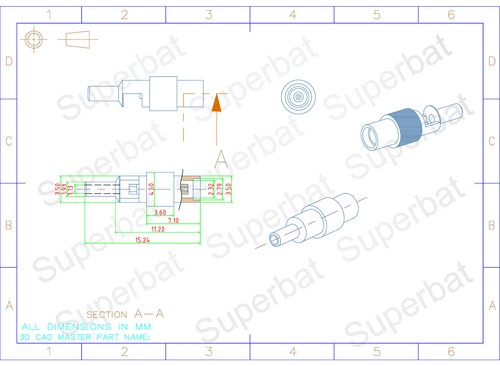 5pcs MMCX Crimp Jack Straight RF connector for Coax Cable 1.13mm,1.37mm,RG178 - Picture 4 of 4