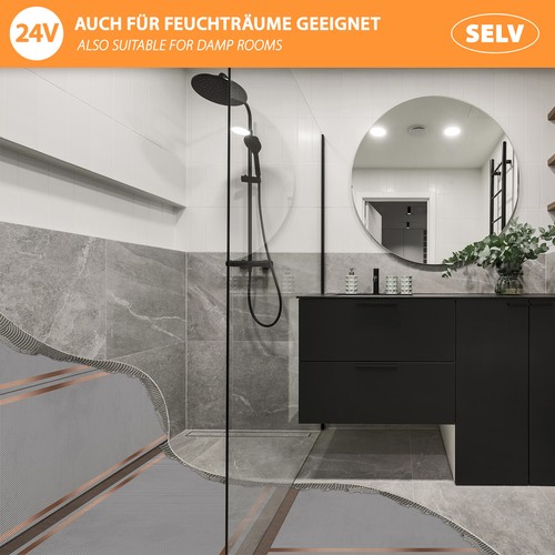 Wandheizung Deckenheizung 24V perforierte Heizfolie 150W/m² elektro Heizung - Bild 7 von 55