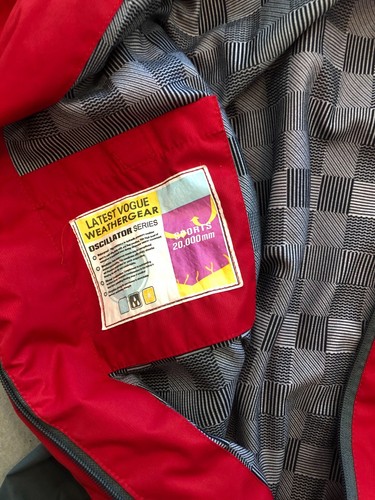 Outdoor Sport Coat Men's 2XL Red/Gray Zip Up Water Resistant Ski Taped Jacket - Picture 4 of 6