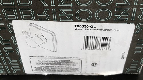 Brizo Diverter Ventilverkleidung Goldoberfläche weniger grob in drei Funktionen T60830-GL C2 - Bild 2 von 8