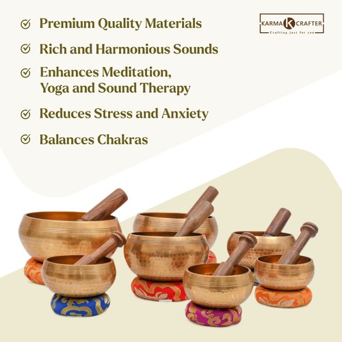 15% de descuento en envío desde EE. UU. juego de tazones de sonido tibetanos ~ juego de 3 tazones de meditación - Imagen 64 de 66