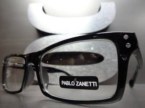 Men's CLASSIC VINTAGE Retro Style READING EYE GLASSES READERS Black Frame +2.00 - Picture 2 of 9