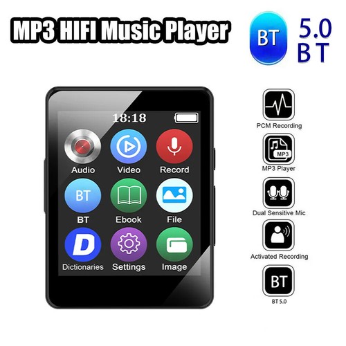Reproductor de MP3 Portátil Compatible con Bluetooth 5.0 HiFi Reproductor de Video MP4 (Con 8 GB) - Imagen 9 de 11