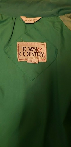 Retro Town & Country Khaki Tan Men's Windbreaker Jacket sz. Large - Picture 10 of 10