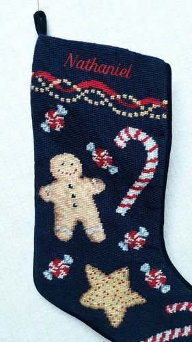 LANDS' END - NADELSPITZE - WEIHNACHTSSTRUMPF - ZUCKERSTANGEN - Name NATHANIEL - Bild 2 von 4