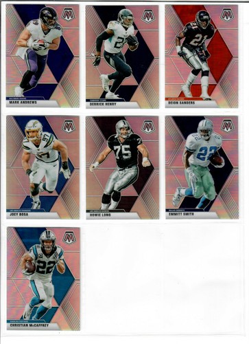 2020 Panini Mosaic Football SILVER PRIZM You Choose BOSA SANDERS MCCAFFREY LONG+ - Picture 1 of 2