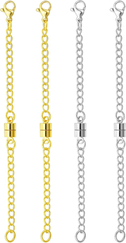 Verstellbare Halskette Verlängerung Magnet Schmuck Verschlüsse und Verschlüsse, Gold und Silber - Bild 10 von 12