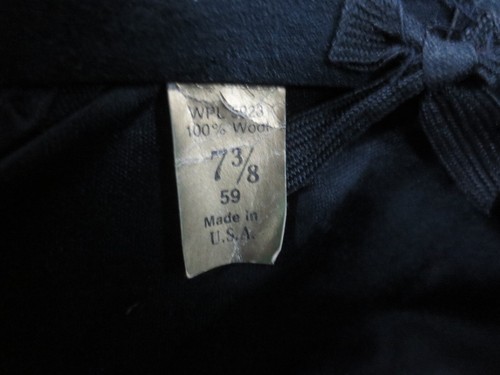 Silver Spur B Bar H Western Cowboy Cattleman Black Wool Quarter Horse Size 7 3/8 - Picture 6 of 11