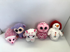 Beanie Boos Plush Multicolor Animals Toys Kids Set of 5 New with tags