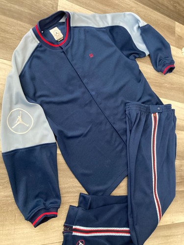 Vintage AIR JORDAN Snap Men's Warm Up Suit Tracksuit Button/zip L Large - Picture 15 of 22