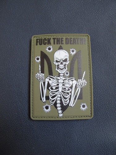F..k The DEATH PVC PATCH UKRAINE TACTICAL MORALE UKRAINIAN ARMY