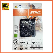 STIHL 3670 005 0056 Chain 71PM3 56, 1/4p .43 Gauge 56 10 Inch Blade