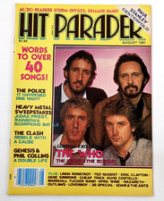 Hit Parader Magazine August 1981. The Who, Police, Clash, Genesis, KISS Poster