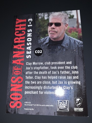 Sons Of Anarchy Seasons 1-3 Character Foil Card "Club President" Karte - C02. - Bild 7 von 8