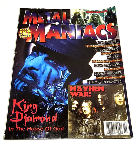 Metal Maniacs Magazine October 2000 King Diamond Fates Warning Mayhem RARE - Picture 10 of 18