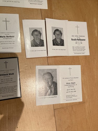 Sterbebilder Konvolut/ Todesdatum 1980-1989 -Portrait Name-Beruf-Ort -20 Stück - Bild 12 von 18