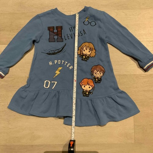 Harry Potter Blue Kids Dress Long Sleeve Size 4T | Casual Party School Preloved - Picture 4 of 6