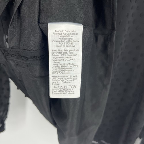 J Crew Shirt Size Small Women Black Clip Dot Sheer Top Long Sleeve Blouse V Neck - Picture 8 of 9