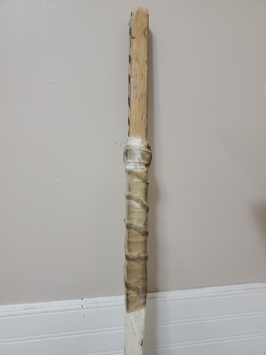 Vintage 1960-70's CHRISTIAN USA Wooden Goalie Ice Hockey Stick Blue & White - Picture 8 of 24