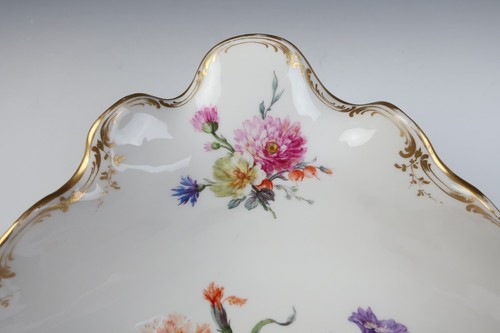 Centro de mesa grande de porcelana ornamentada del siglo XIX KPM Berlín rococó alemán antiguo - Imagen 9 de 22