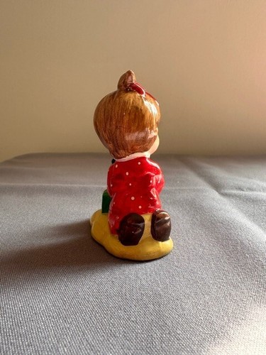 Lefton Vintage Weihnachten Urlaub Porzellan Mädchen Figur mit Mickey Mouse - Bild 5 von 12
